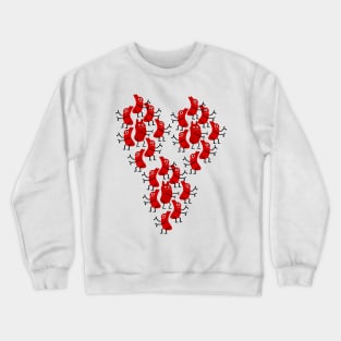 Red ants in the shape of a heart Crewneck Sweatshirt